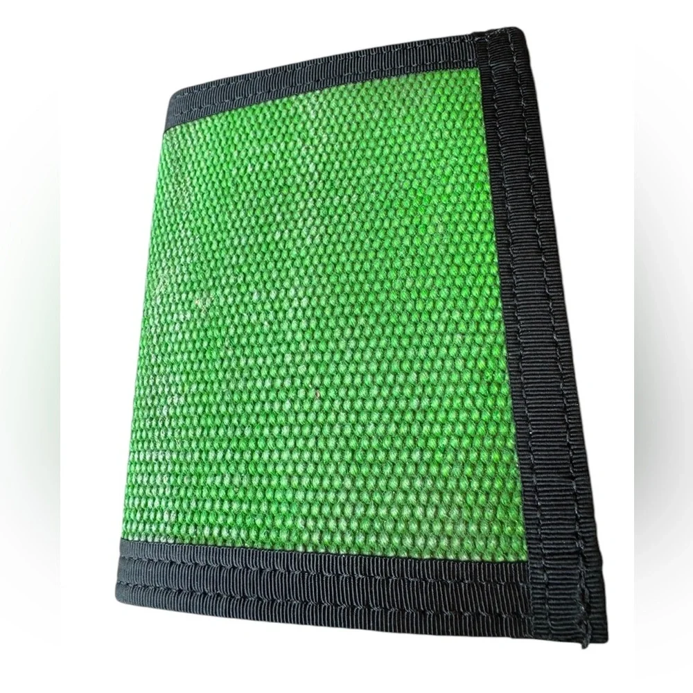 Recycled Firefighter High End Heavy Duty Green and Black Men's Wallet MINTY